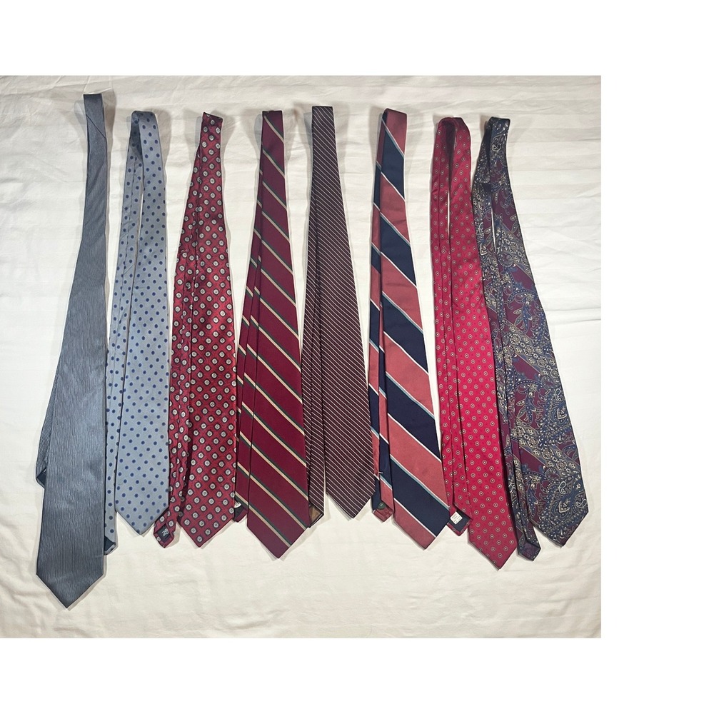 Mens Necktie Lot 9pc Daks John Henry David Taylor Envoy Silk Striped
